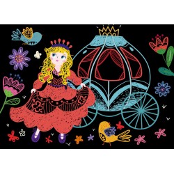 Scratch Art Book Mini A6 - Princesse - AVE-7331658 - Avenir - Crayons, feutres, etc... - Le Nuage de Charlotte