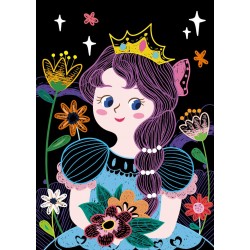 Scratch Art Book Mini A6 - Princesse - AVE-7331658 - Avenir - Crayons, feutres, etc... - Le Nuage de Charlotte