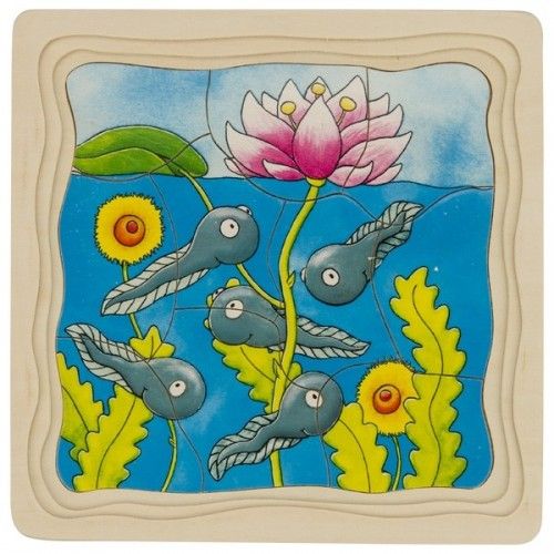 Puzzle à couches La Grenouille - GOK-8657524 - Goki - Puzzles en bois - Le Nuage de Charlotte