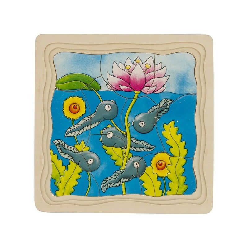 Puzzle à couches La Grenouille - GOK-8657524 - Goki - Puzzles en bois - Le Nuage de Charlotte