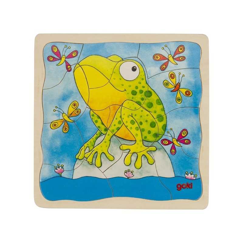 Puzzle à couches La Grenouille - GOK-8657524 - Goki - Puzzles en bois - Le Nuage de Charlotte