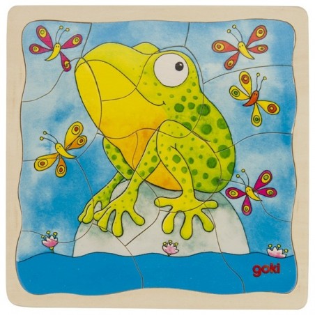 Puzzle à couches La Grenouille - GOK-8657524 - Goki - Puzzles en bois - Le Nuage de Charlotte