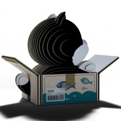 Eugy 089 - Chat Tuxedo - EUG-5313989 - dodoland - Maquettes en carton - Le Nuage de Charlotte