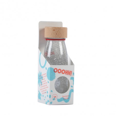 Petit Boum - Sensory bottle Float - Silver - PBM-PBFSILVER - Petit Boum - Activity Toys - Le Nuage de Charlotte