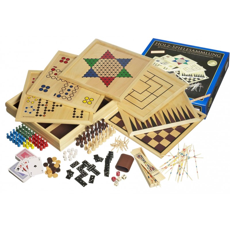 Wooden Game Compendium 100 - PHIL-3102 - Philos - Board Games - Le Nuage de Charlotte