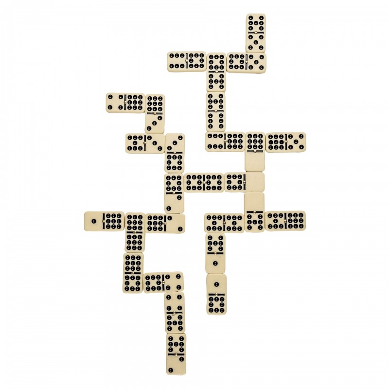 Domino, double 9, in box with walnut look - PHIL-3627 - Philos - Board Games - Le Nuage de Charlotte