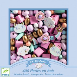 Oh! Les Perles - Perles bois - Arc-en-ciel - DJE-DJ09823 - Djeco - Enfilage de perles - Le Nuage de Charlotte