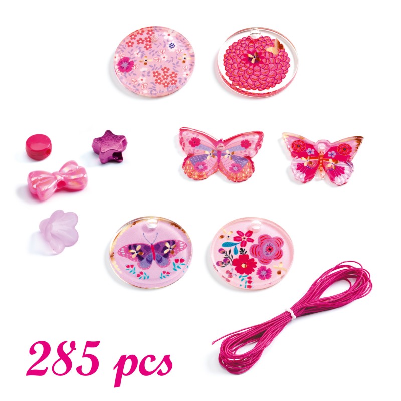 Oh! Les Perles - Acrylic beads - Butterflies - DJE-DJ09857 - DJECO - Stringing beads - Le Nuage de Charlotte