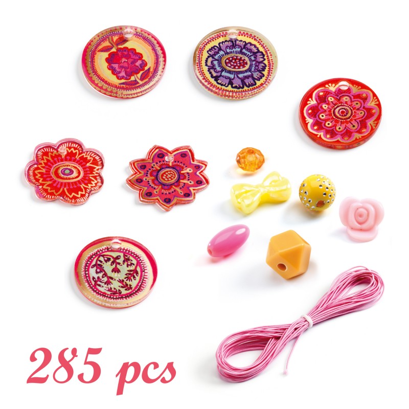 Oh! Les Perles - Acrylic beads - Flower - DJE-DJ09854 - DJECO - Stringing beads - Le Nuage de Charlotte