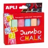 Craies jumbo couleurs assorties 6 pièces - APL-14367 - APLI - Craies - Le Nuage de Charlotte