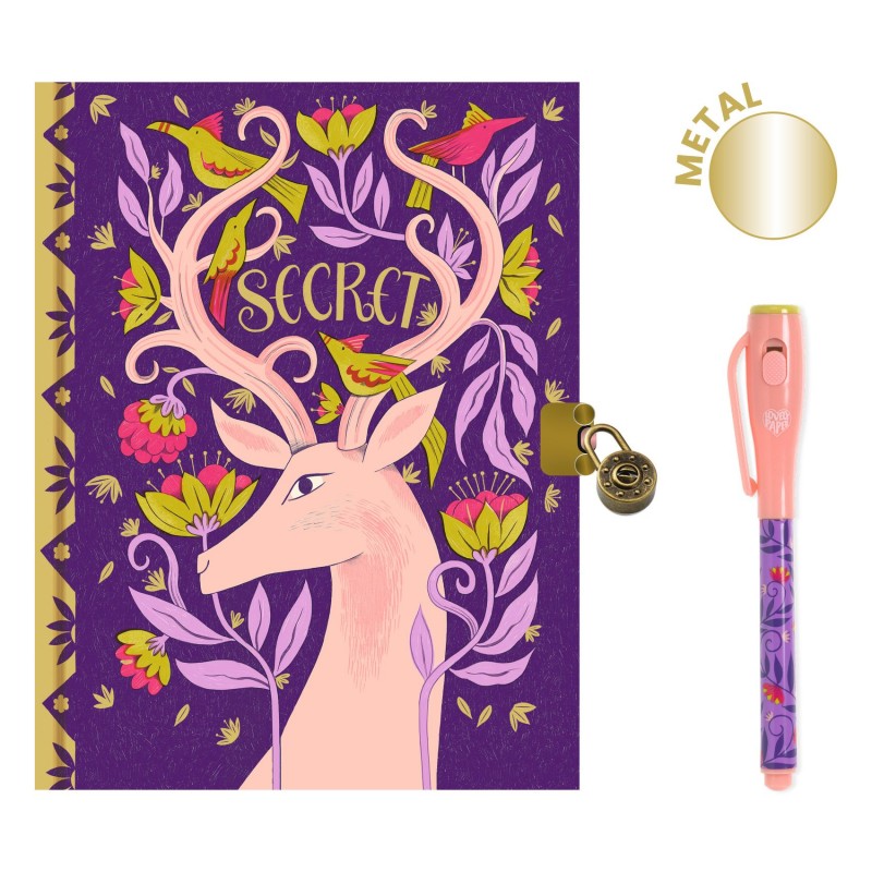 Carnet secret Melissa - DJE-DD03617 - DJECO - Cahiers, papiers, ... - Le Nuage de Charlotte