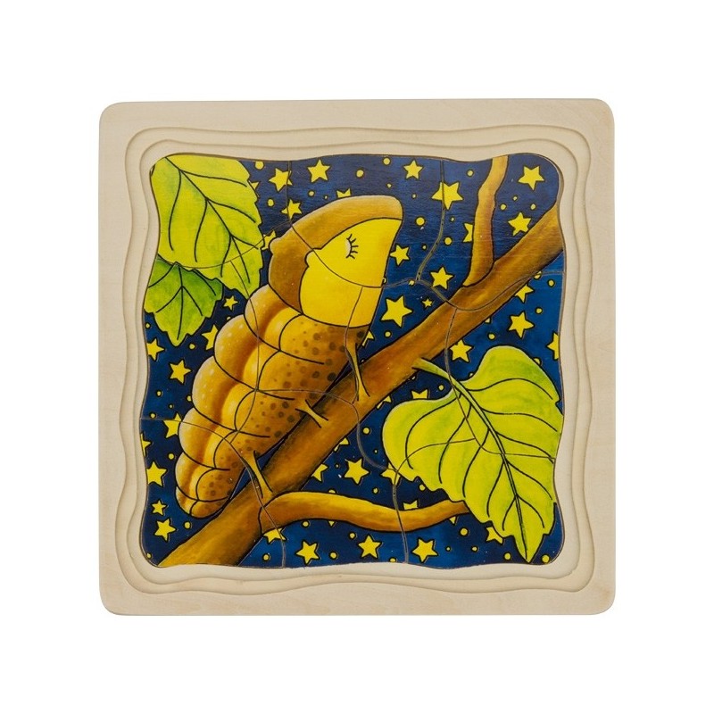 Puzzle à couches La chenille - GOK-8657523 - Goki - Puzzles en bois - Le Nuage de Charlotte