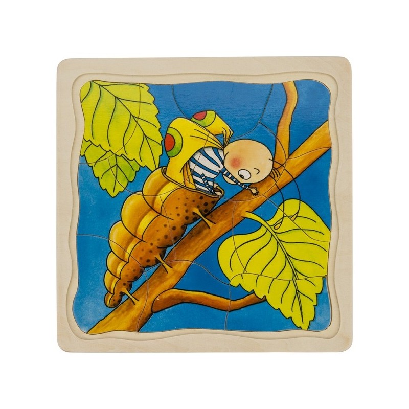 Puzzle à couches La chenille - GOK-8657523 - Goki - Puzzles en bois - Le Nuage de Charlotte