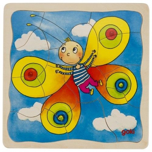 Puzzle à couches La chenille - GOK-8657523 - Goki - Puzzles en bois - Le Nuage de Charlotte