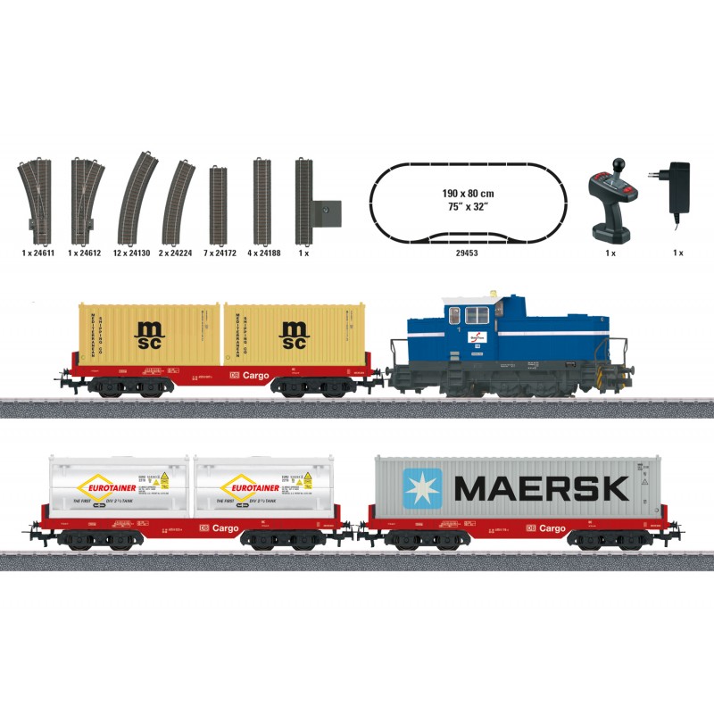 Märklin my world - "Container Train" Starter Set - MAR-29453 - Märklin - Electric train - Le Nuage de Charlotte