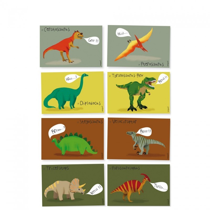 Cartes d'invitations - Dinosaures - PICA-PCIND - Pirouette Cacahouète - Cartes - Le Nuage de Charlotte