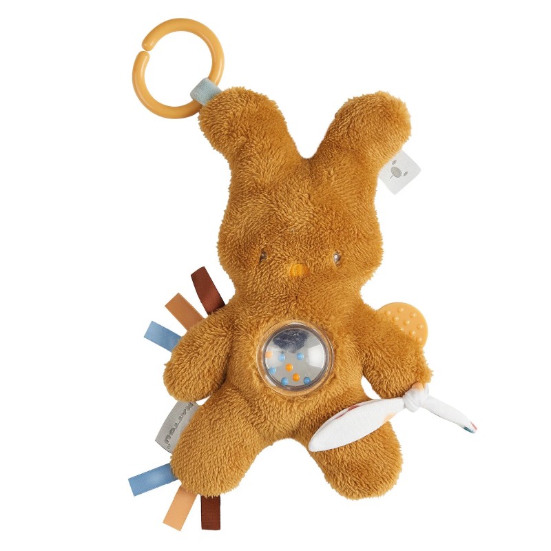 Doudou d'Activité Lapin Tipidou jaune - NATT-830133 - Nattou - Jouets d'activité - Le Nuage de Charlotte