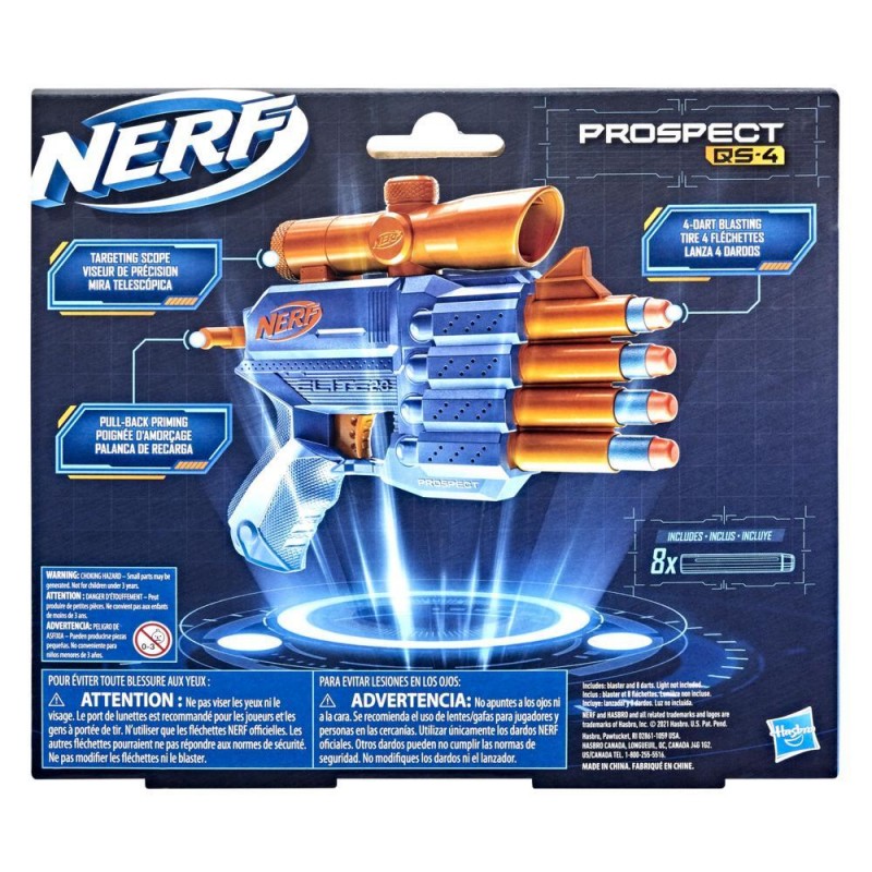 Nerf Elite 2.0 Prospect QS-4 - HAS-F4190 - Hasbro - Jeux d'éxtérieur - Le Nuage de Charlotte