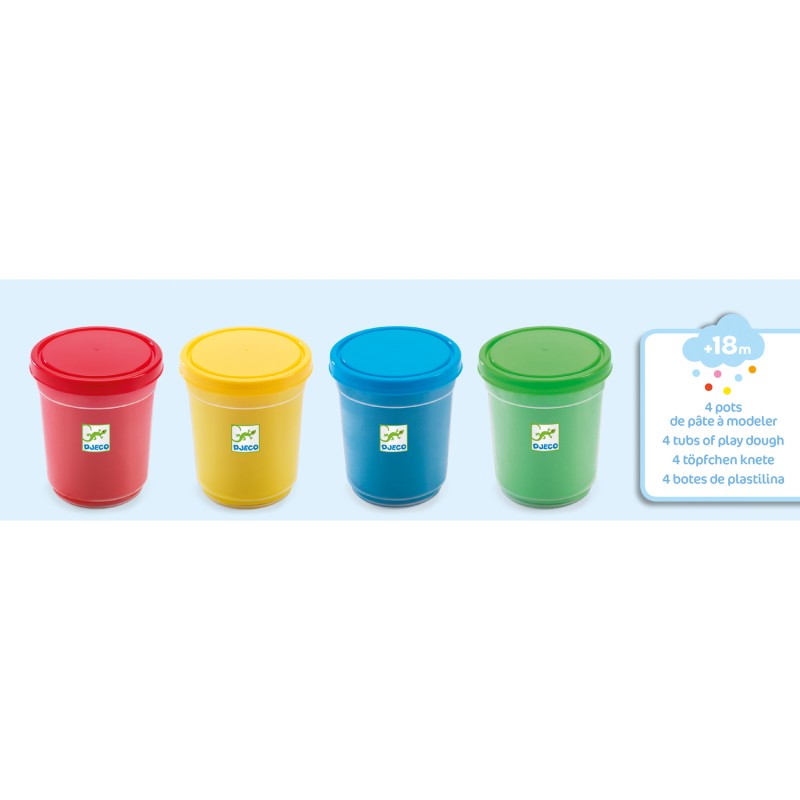 4 tubs of play dough - DJE-DJ09756 - Djeco - Sand and Playdough - Le Nuage de Charlotte