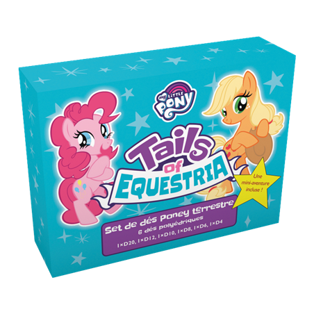 Tails of Equestria : Set de Dés Poney Terrestre [6 dés] - BLB-BBETOEA01 - Black Book Editions - Dés, sacs et autres accessoir...