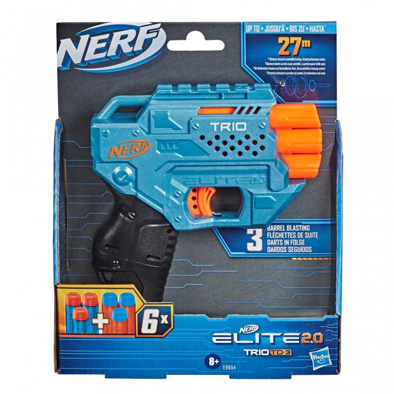 Nerf Elite 2.0 Trio TD-3 - HAS-E9954 - Hasbro - Jeux d'éxtérieur - Le Nuage de Charlotte