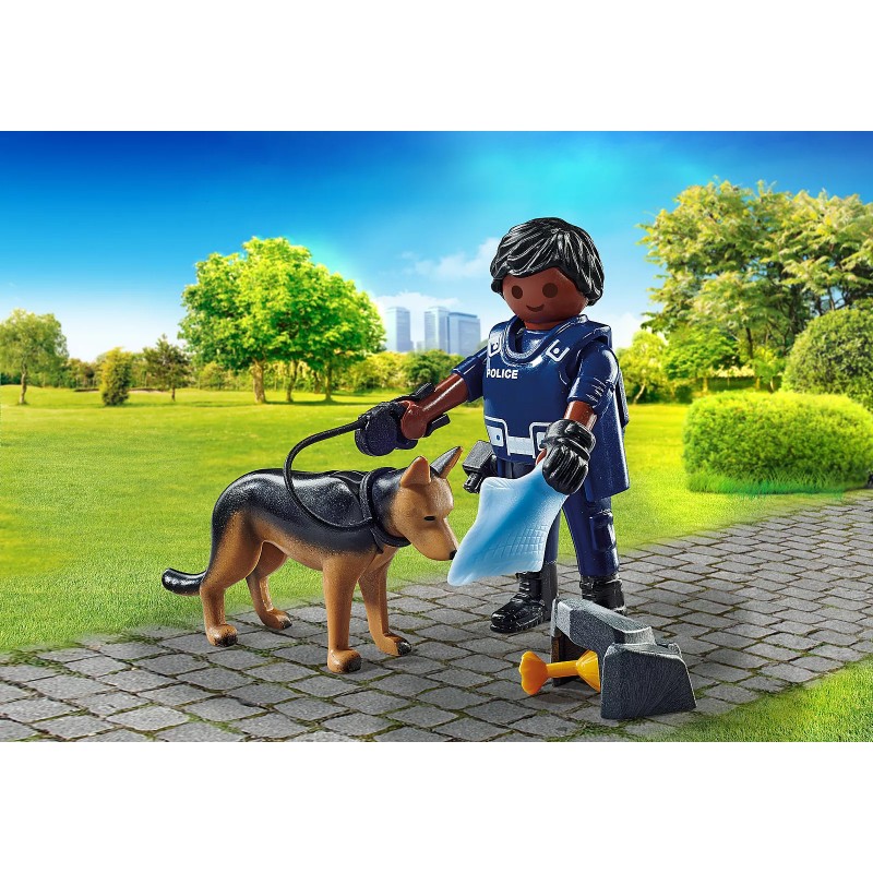 Policeman with search dog - PLAY-71162 - Playmobil - Playmobil - Le Nuage de Charlotte