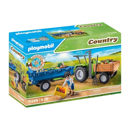 Tracteur avec remorque - PLAY-71249 - Playmobil - Playmobil - Le Nuage de Charlotte