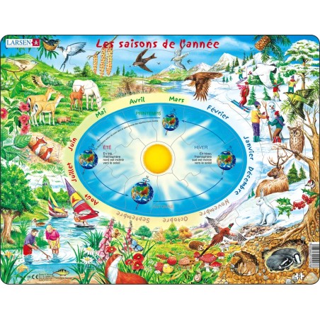 Les saisons de l'année - 44 pièces (FR) - LARS-SS3-FR - Educa Borras - Puzzles pour les petits - Le Nuage de Charlotte