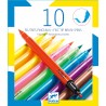 10 felt brushes - Pop colours - DJE-DJ08799 - DJECO - Pens, pencils, ... - Le Nuage de Charlotte