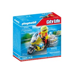 Urgentiste avec moto et effet lumineux - PLAY-71205 - Playmobil - Playmobil - Le Nuage de Charlotte