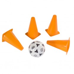 Set with 4 orange cones and a plastic soccer ball - SPX-2003072 - SportX - Outdoor Play - Le Nuage de Charlotte