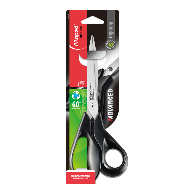 Maped Scissors "Advanced Green" 17cm , Symmetrical - MAPE-M496110 - Maped - Scissors - Le Nuage de Charlotte