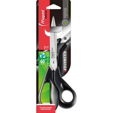 Maped Scissors "Advanced Green" 17cm , Symmetrical - MAPE-M496110 - Maped - Scissors - Le Nuage de Charlotte