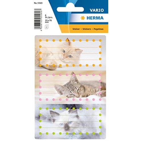 Etiquettes scolaires Vario "Chats" - HERM-5569 - Herma - Etiquettes - Le Nuage de Charlotte