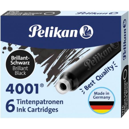 Pelikan 4001 GTP/5 - Boîte de 6 cartouches "noir" - PELI-301218 - Pelikan - Stylos, crayons, ... - Le Nuage de Charlotte