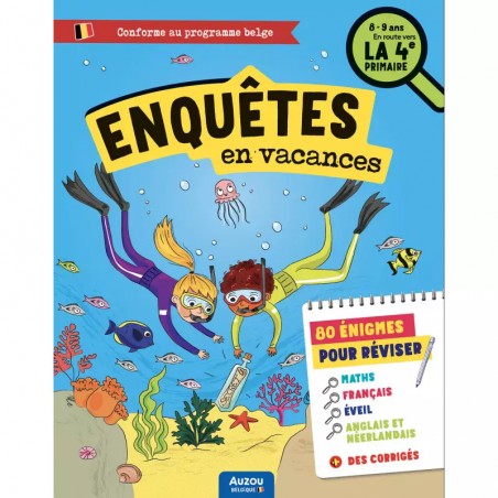 J'enquête en vacances - en route vers la 4e primaire - AUZ-9791039512176 - Editions Auzou - Livres d'Activités - Le Nuage de ...