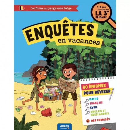 J'enquête en vacances - en route vers la 3e primaire - AUZ-9791039512169 - Editions Auzou - Activity Books - Le Nuage de Char...