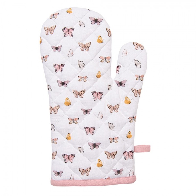 Gant de cuisine pour enfants - Beige rose papillon - CLEE-BPD44K - Clayre & Eef - Cuisiner comme un grand - Le Nuage de Charl...