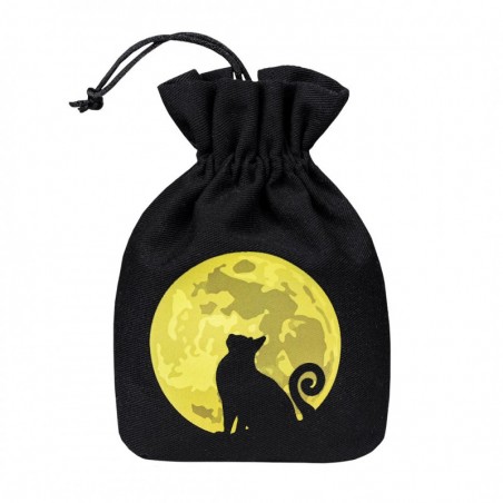 Cats Dice Pouch - The Mooncat - Glow in the Dark - QWO-BCAT201 - Q Workshop - Dices, bags and other accessories - Le Nuage de...