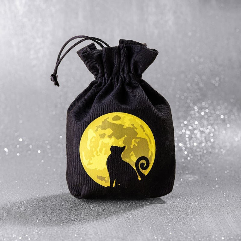 Cats Dice Pouch - The Mooncat - Glow in the Dark - QWO-BCAT201 - Q Workshop - Dices, bags and other accessories - Le Nuage de...