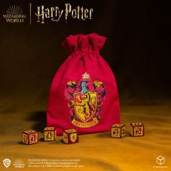 Harry Potter - Dés et Sac Gryffondor [5 dés] - QWO-190142/2023/1/A/D6B - Q Workshop - Dés, sacs et autres accessoires - Le Nu...