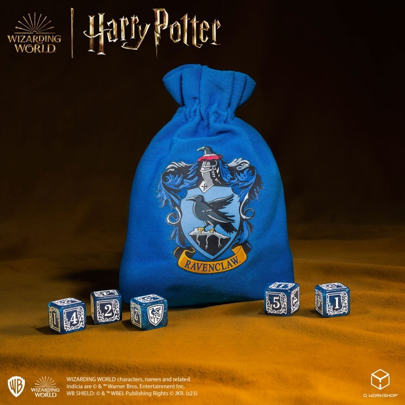 Harry Potter - Dés et Sac Serdaigle [5 dés] - QWO-190142/2023/3/A/D6B - Q Workshop - Dés, sacs et autres accessoires - Le Nua...