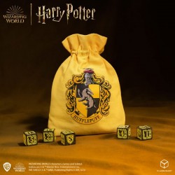 Harry Potter - Dés et Sac Poufsouffle [5 dés] - QWO-190142/2023/4/A/D6B - Q Workshop - Dés, sacs et autres accessoires - Le N...