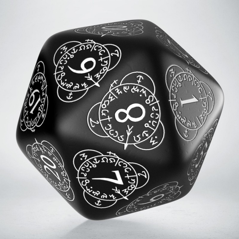 D20 Level Counter - Black & white - QWO-20LEV01 - Q Workshop - Dices, bags and other accessories - Le Nuage de Charlotte