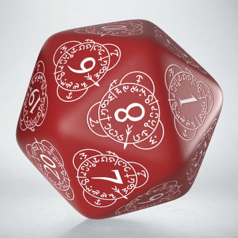 D20 Level Counter - Red & white - QWO-20LEV03 - Q Workshop - Dices, bags and other accessories - Le Nuage de Charlotte