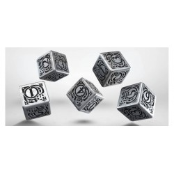 D6 Steampunk Dice Set - Metal [5 dices] - QWO-56MST35 - Q Workshop - Dices, bags and other accessories - Le Nuage de Charlotte