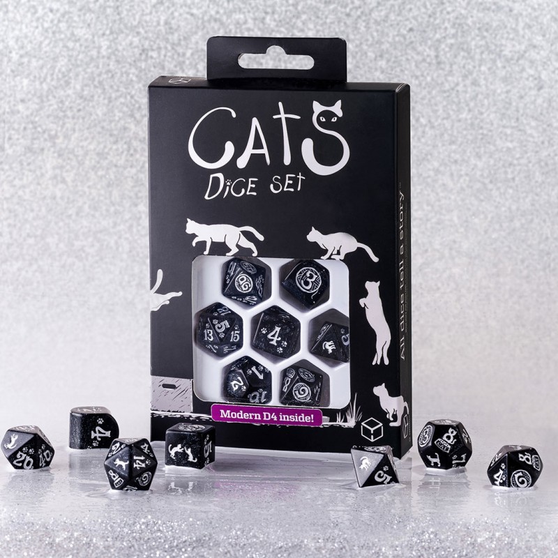 CATS Modern Dice Set: Waffle [7 dices] - QWO-RCAT05 - Q Workshop - Dices, bags and other accessories - Le Nuage de Charlotte