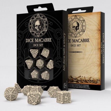 Macabre Dice Set [7 dices] - QWO-SDMR01 - Q Workshop - Dices, bags and other accessories - Le Nuage de Charlotte