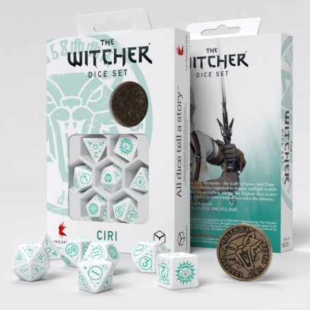 Set de dés The Witcher - Ciri - Le Droit de Surprise [7 dés] - QWO-SWCI01 - Q Workshop - Dés, sacs et autres accessoires - Le...