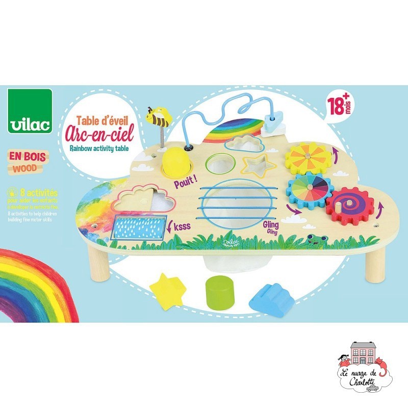 Rainbow activity table - VIL-2459 - Vilac - Activity Toys - Le Nuage de Charlotte